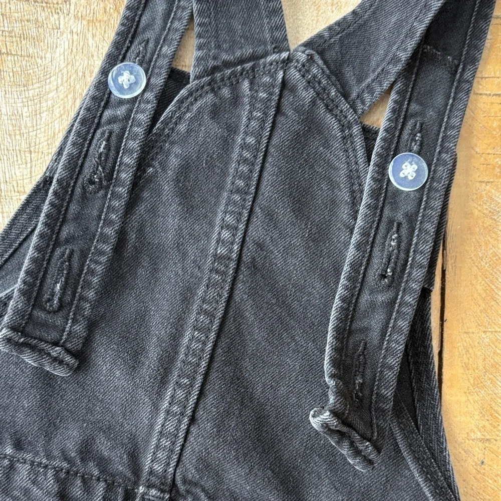 Old Navy Girls Black Denim Overalls S(6/7)